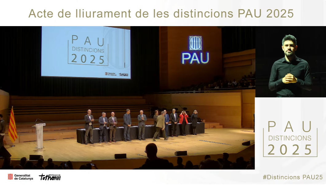Acte de lliurament de les distincions de les Proves d'Accés a la Universitat 2025