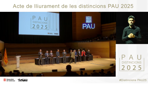 Acte de lliurament de les distincions de les Proves d'Accés a la Universitat 2025