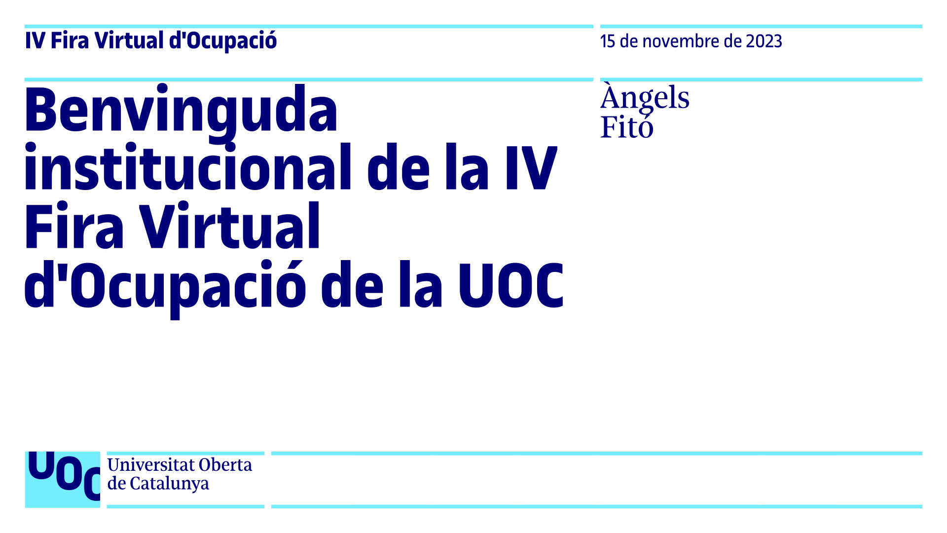 IV Fira virtual d'Ocupació de la UOC