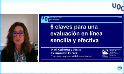 Webinar Claves para una evaluación en línea sencilla y efectiva - UOC