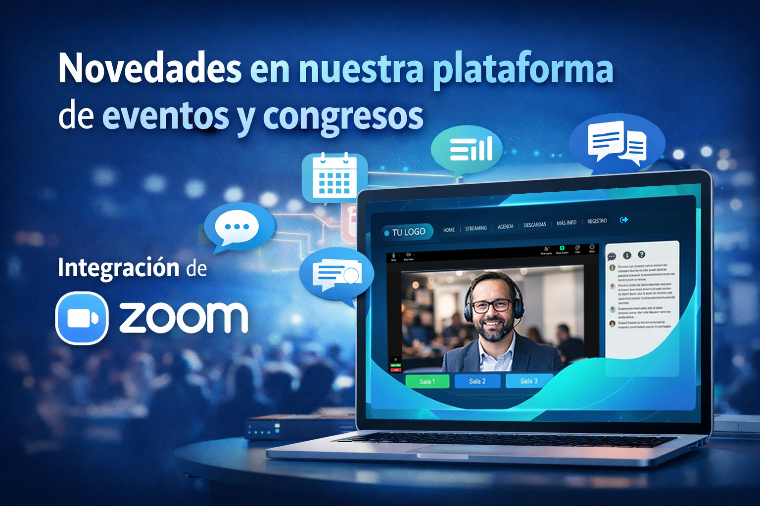 Nuestra Plataforma de emisión ahora integra Zoom